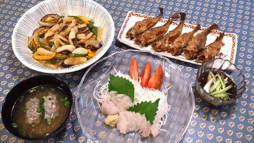 Snapdishの料理写真:自分で釣ったお魚で(о´∀`о)|にゃぴこさん