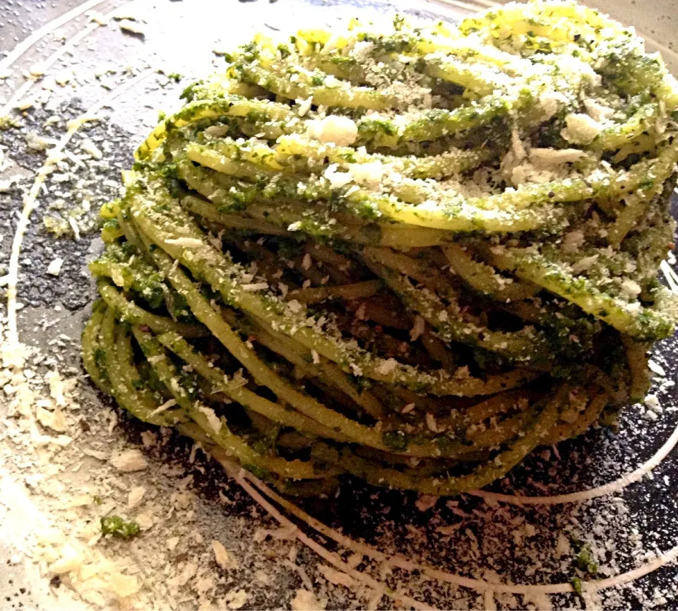 Snapdishの料理写真:spaghetti of pesto sauce|k♪さん