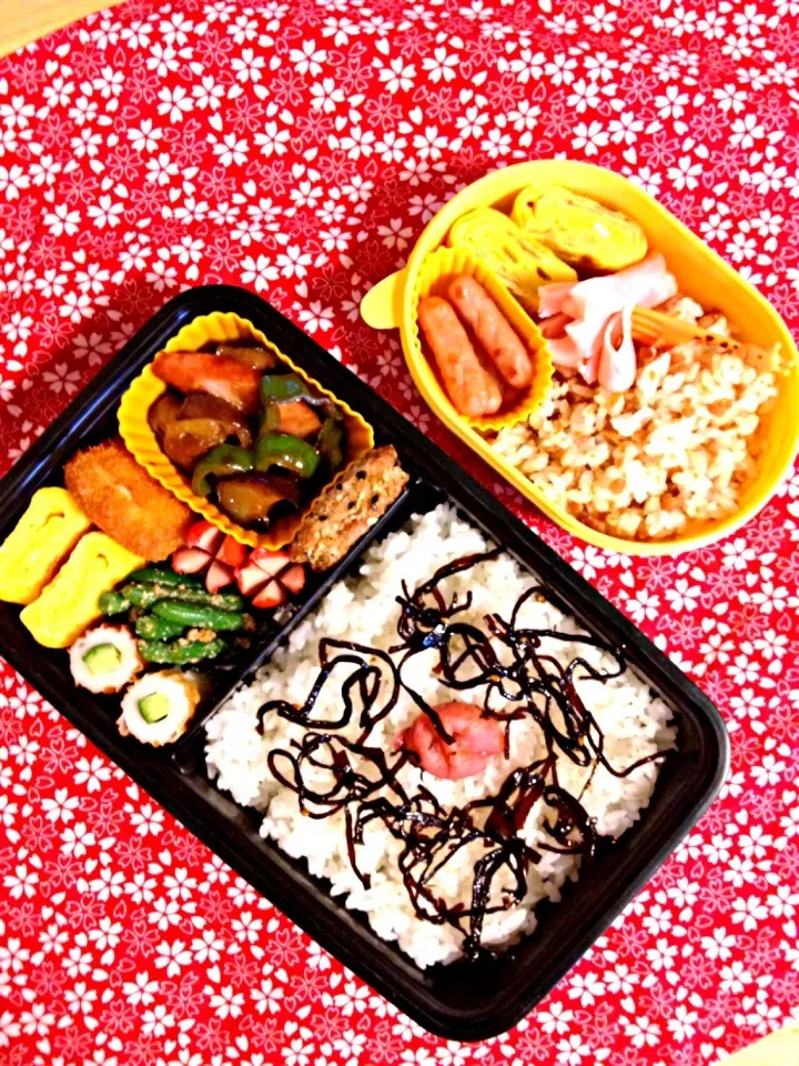 7/1旦那&チビのお弁当|ドナルドさん