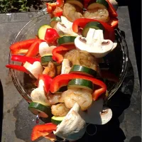 Shrimp skewers on the BBQ|ambaさん