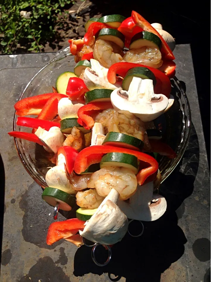 Shrimp skewers on the BBQ|ambaさん