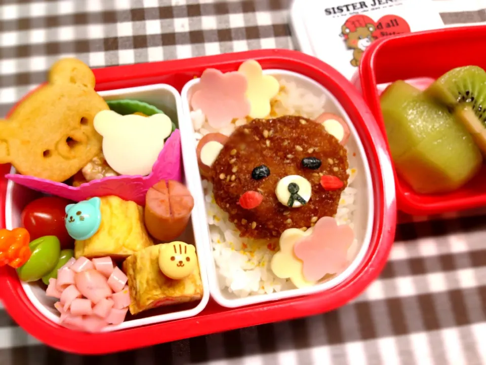 リラックマ丼お弁当🐻|ひよさん