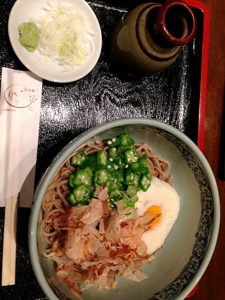 Snapdishの料理写真:オクラとろろそば(^-^)/|Nao K. Tさん