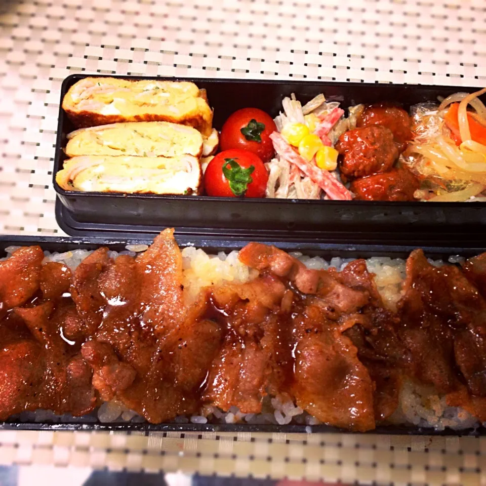 Snapdishの料理写真:豚バラ丼風お弁当|アールさん