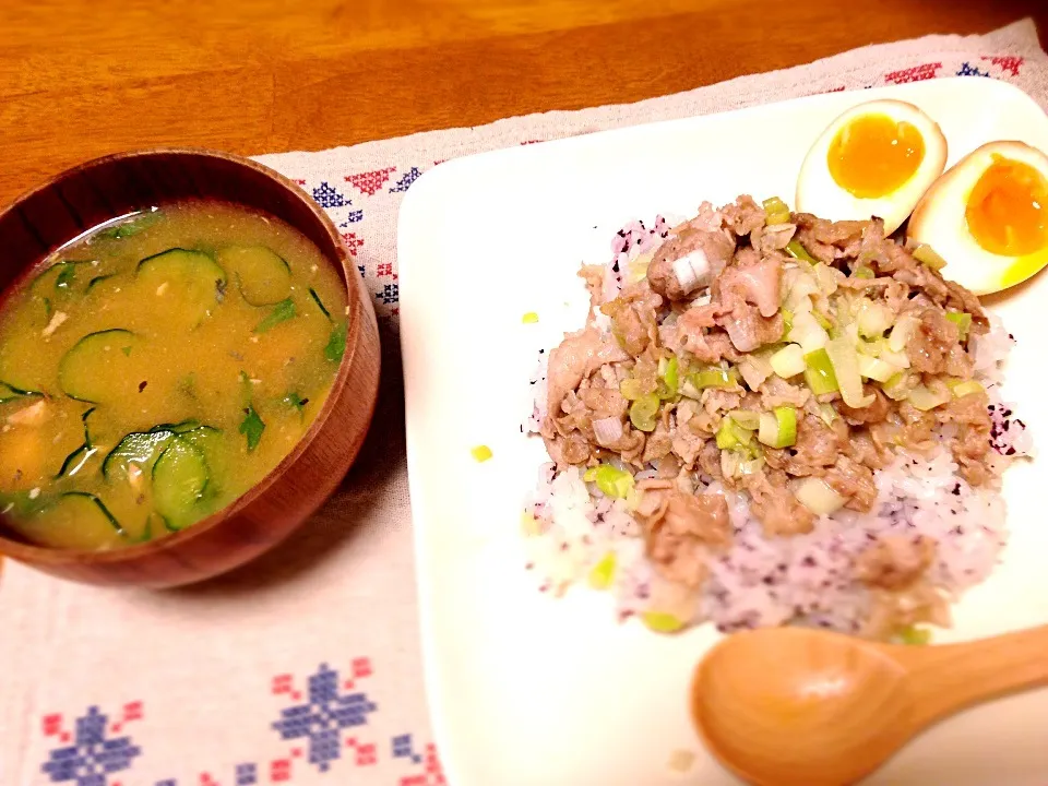 豚の塩だれ丼|Ayako Kanazawaさん