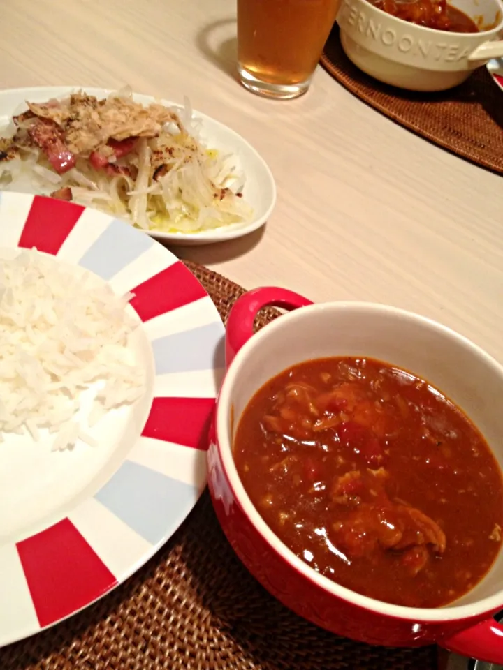 骨つきチキンのトマトカレー|まちゃこさん