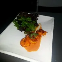 pina colada curry shrimp and baby greens salad@premier beverage catering.|chefchin0さん