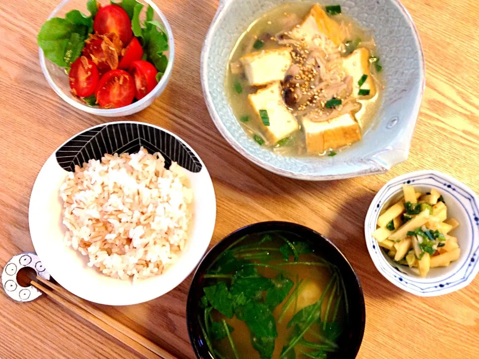 豆腐と野菜で一汁三菜|ユキさん