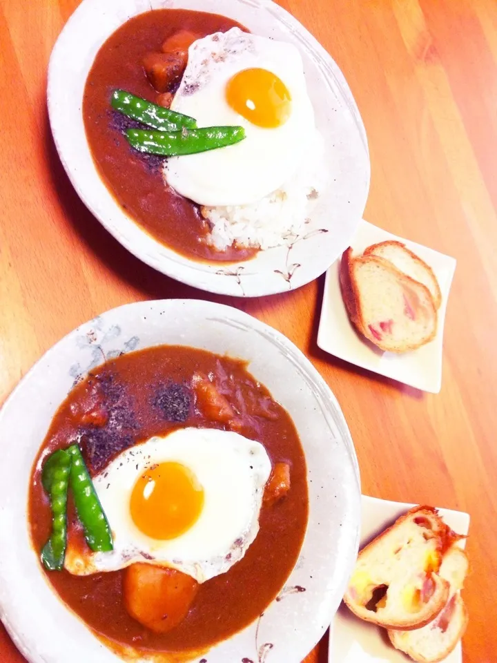 おうちカレー(^_−)−☆ ベーコンチーズクッペ❤|ももさん