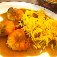 Shrimp curry and lemon rice|tarushkaさん