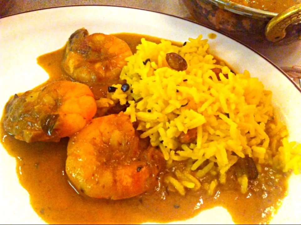 Shrimp curry and lemon rice|tarushkaさん