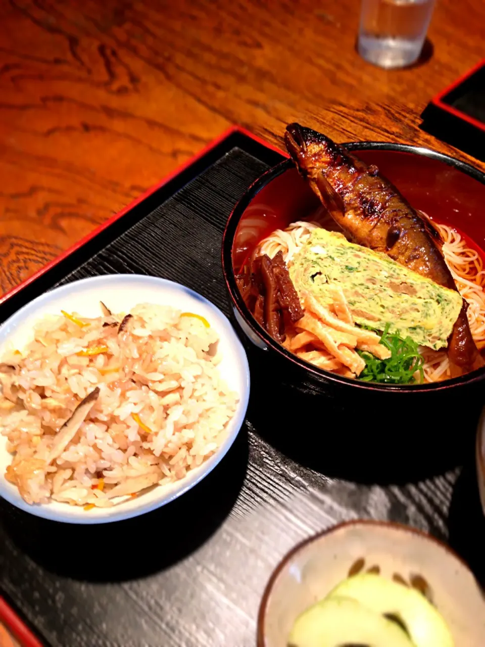 鱒そうめんと炊き込みご飯定食 ¥600|なおさん