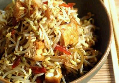 sauteed bean sprouts with tofu|judith tanさん