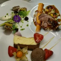 Snapdishの料理写真:3-cource menu. haring, lamb, cheesecake|patrick zwaanswijkさん