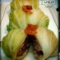 lettuce meat wrap with minced Asian mushroom 紹菜冬茹肉卷|Owen Fungさん