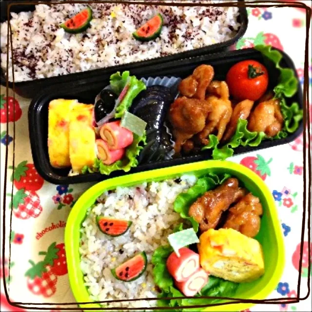 Snapdishの料理写真:旦那サマと末っ子ᑦᑋᵃᵑ✼ のお弁当|ゆりっぺ⋆*❁さん