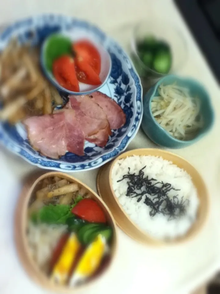 今日のOL弁当&JKランチプレート。Today's my lunch box & lunch plate for daughter.|hoppycowさん