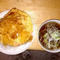 なんちゃってカニ玉飯&かけそば|池田則雄さん