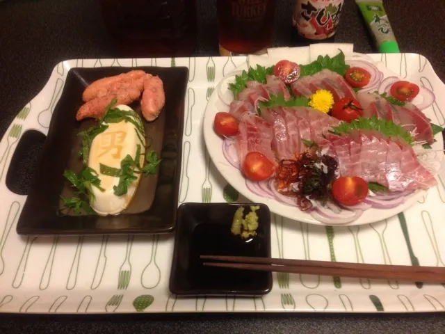 ブリとイサキのお造り、焼きたらこ、男奴！ ৎ꒰ ¯ิ̑﹃ ¯ิ̑๑꒱ુ ୭🌟|サソリさん