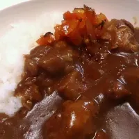 Snapdishの料理写真:骨付きチキンのカレー|とりとりとりーさん