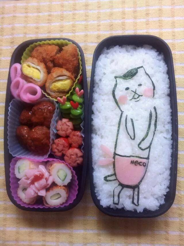 旦那弁当。猫村さん♡|icoryさん