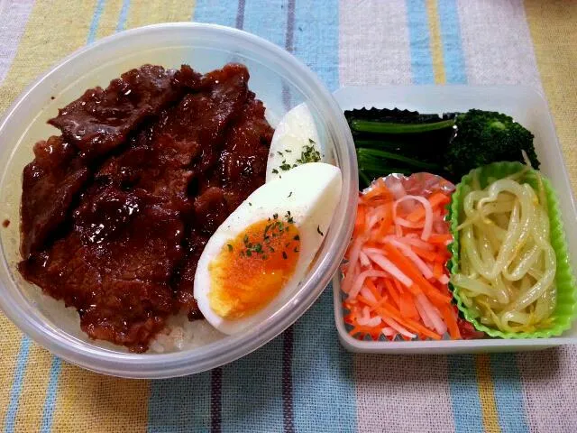 130704 今日のべんとう　焼肉丼弁当|EUREKAさん