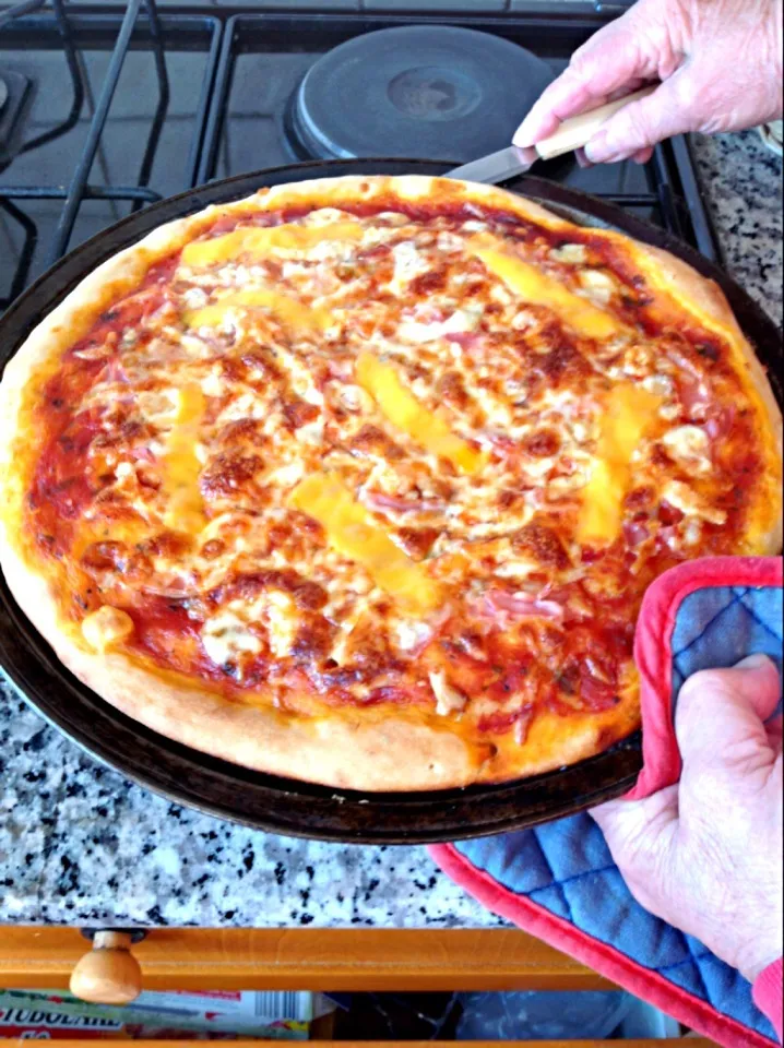 Pizza I made a long time ago, and I have the photo!|Alionapoohさん