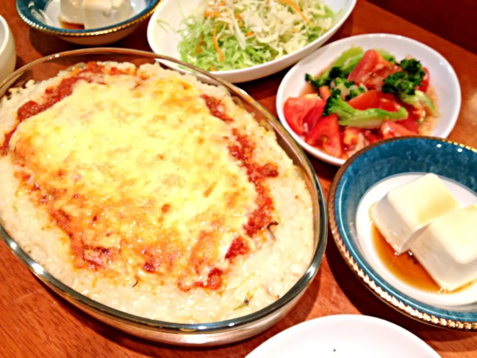 くららちゃんの冷やご飯deカルボライス☆でミートドリア風の晩ご飯(*^_^*)|ミッチーZさん