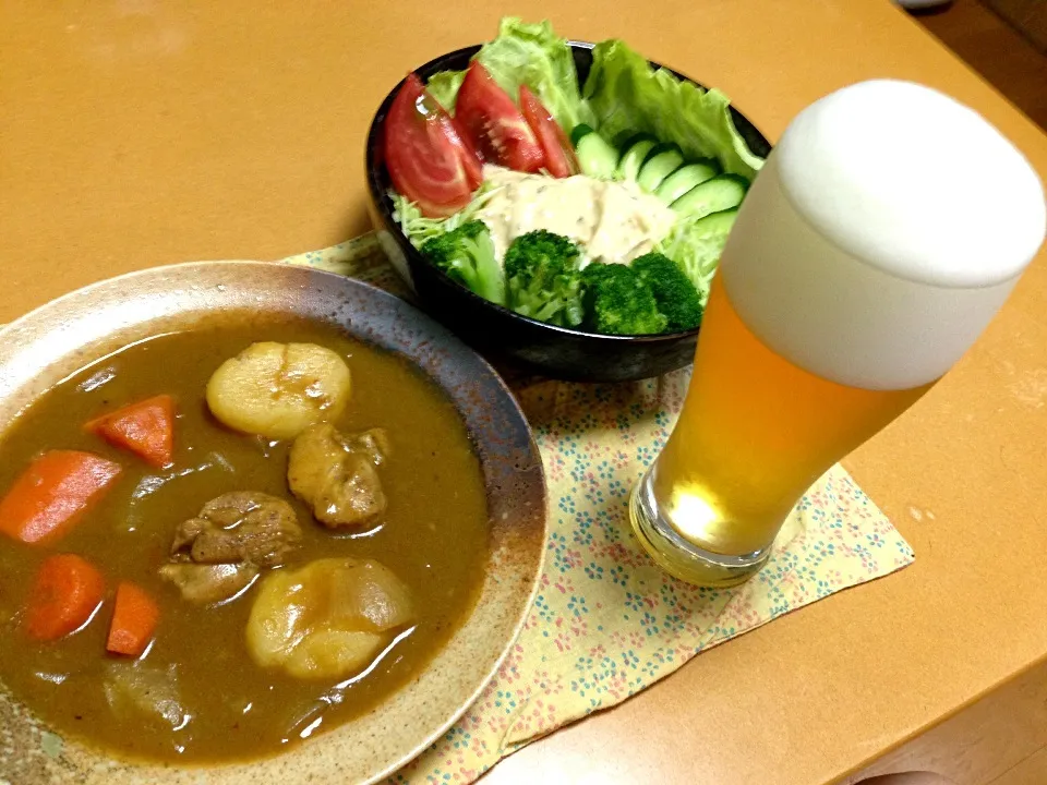 チキンカレー!  (^-^)  一度作るとしばらくカレーです...  f^_^;)|Kei Satoさん