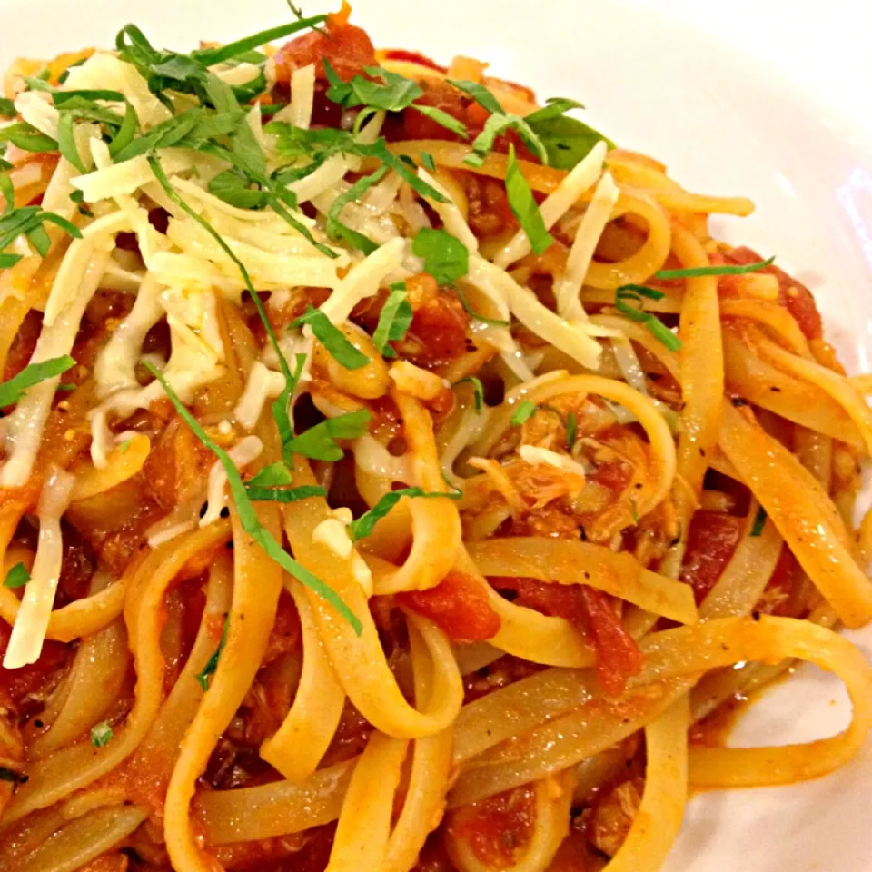 Spicy crab meat linguini|12Dragonさん