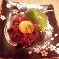 Snapdishの料理写真:さくらユッケ|みやぽんさん