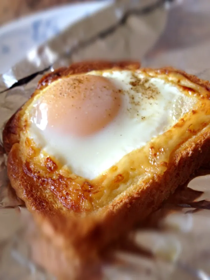 Sunny-side egg toast☀|Nahoさん