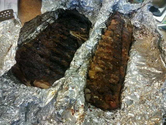 Snapdishの料理写真:slow grilled ribs.. first time I've cooked em|Carlaさん