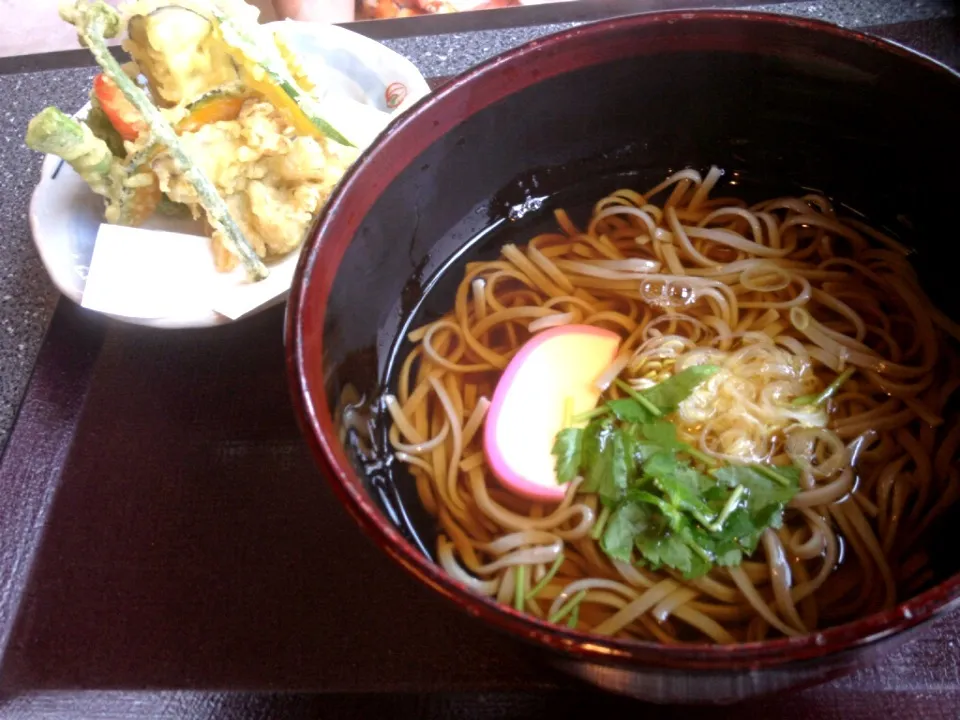 岩手ほっと湯田駅の山菜天ぷら蕎麦|猫舌ロビンさん