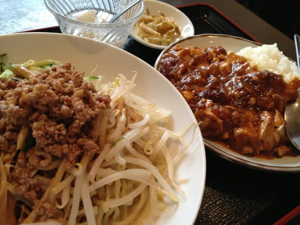 【週替ランチ】冷やし担々麺+小麻婆豆腐丼を頂きました。|momongatomoさん