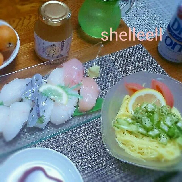 Snapdishの料理写真:小豆島のレモンソーメン( ^-^)ノ∠※。.:*:・'°☆|シェリリンさん