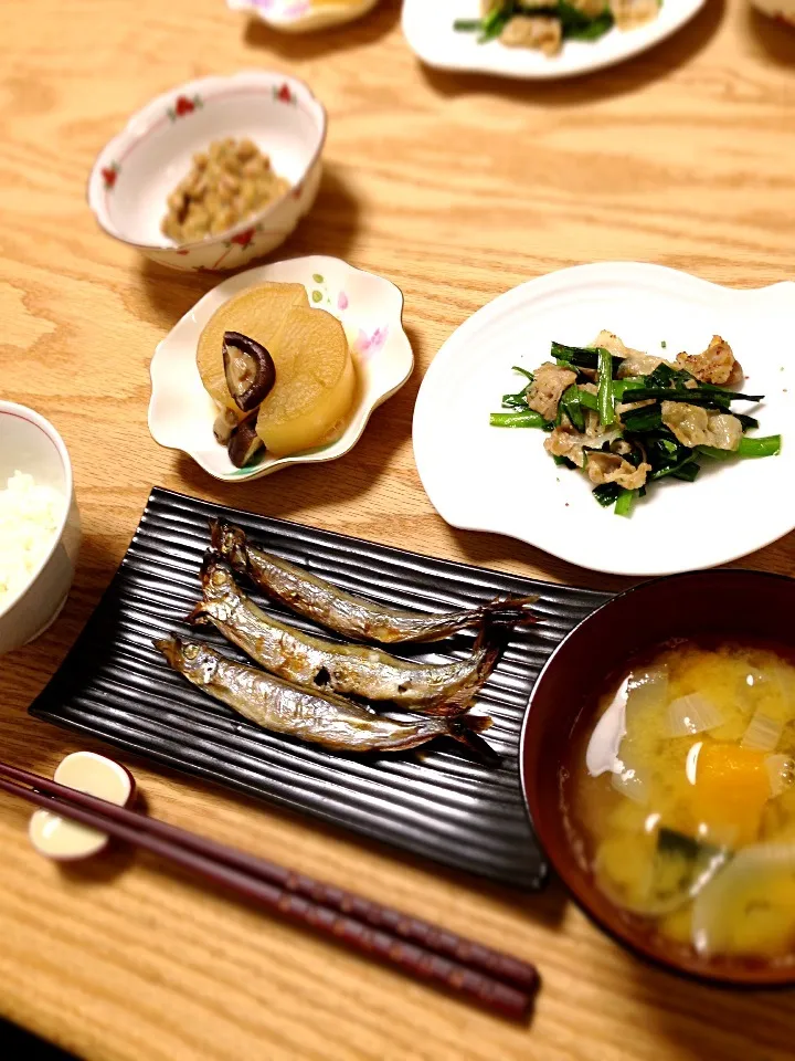 ししゃも定食|ゆきぼぅさん