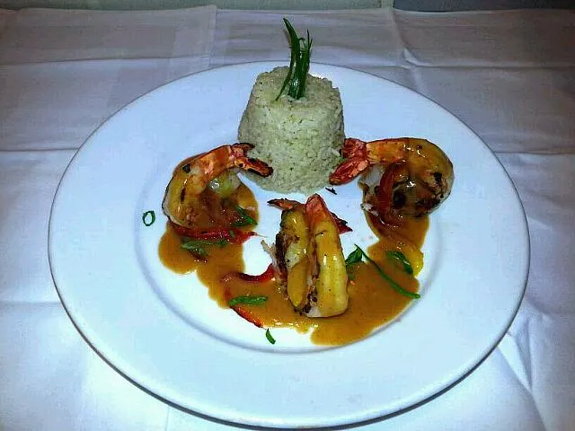 Grilled Shrimp Jambalaya w/ Lobster scented Jasmine Rice|Bryan S. Mooreさん