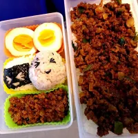 Snapdishの料理写真:ドライカレーのお弁当|komotochidarさん