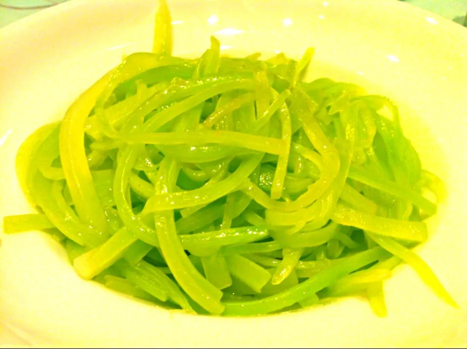 Sautéed shredded lettuce shoots|skyblueさん