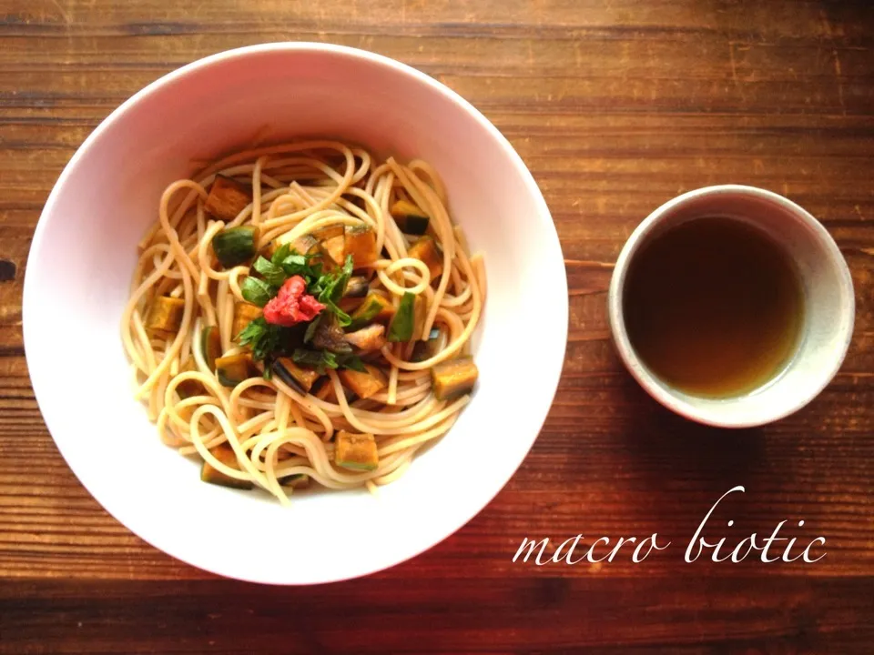 ♪マクロビ♪茄子と胡瓜の醤油漬けパスタ|junoさん