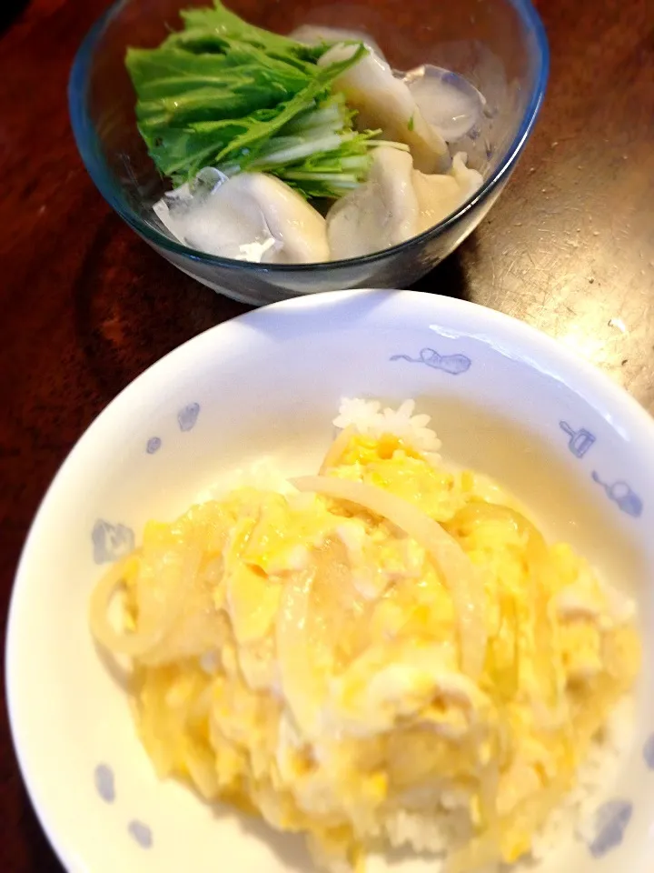 南関揚げのきつね丼と氷水餃子|さくたえさん