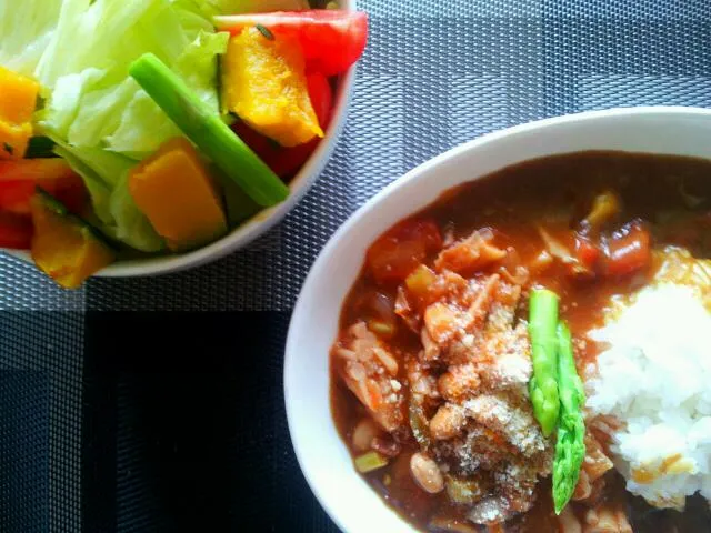 野菜スープ使って夏野菜カレー|直樹さん