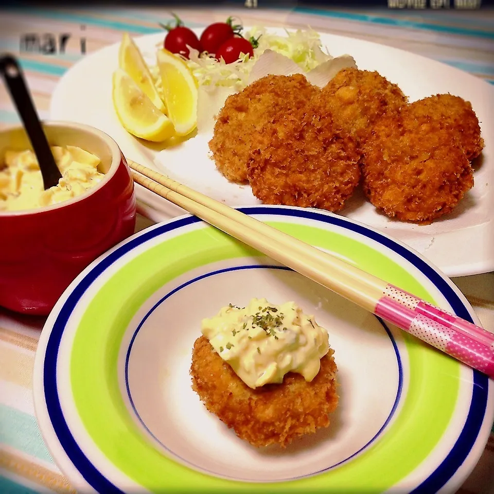 豆腐と鶏ミンチのふわふわコロッケ|まりさん