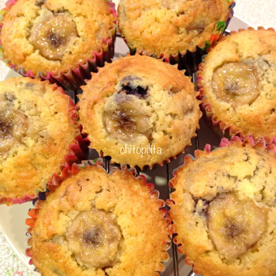 Banana and blueberry muffins|chitopilitaさん