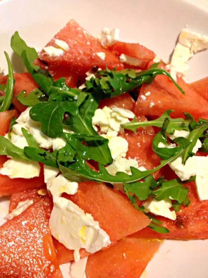 watermelon, feta and rucola salad|Vernonさん