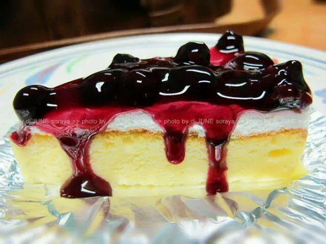 บลูเบอร์รี่ชีสเค้ก : blueberry chees cake|JuneSorayaさん