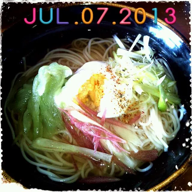 私は温麺★出汁で素麺★軽く二日酔い(+o+)|みき🍴さん