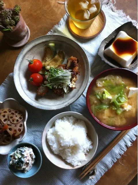 とんかつ定食。|つるたさん