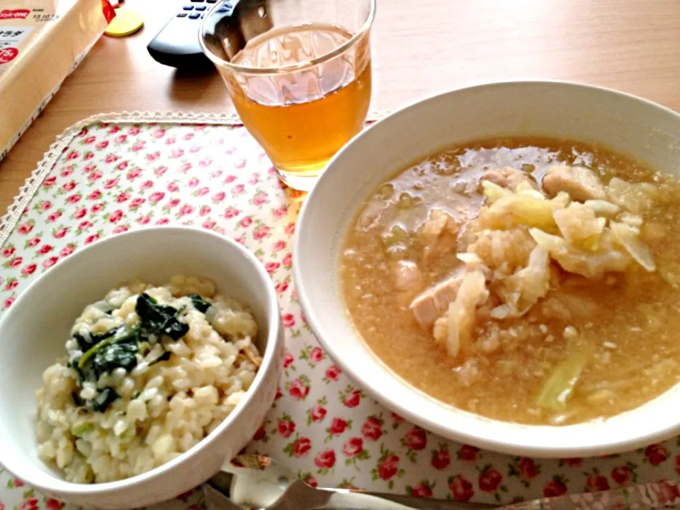 リゾットと鶏胸肉のおろし煮|しおりさん